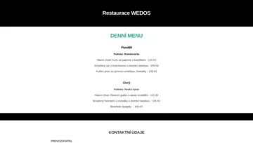 Webová šablona - restaurace